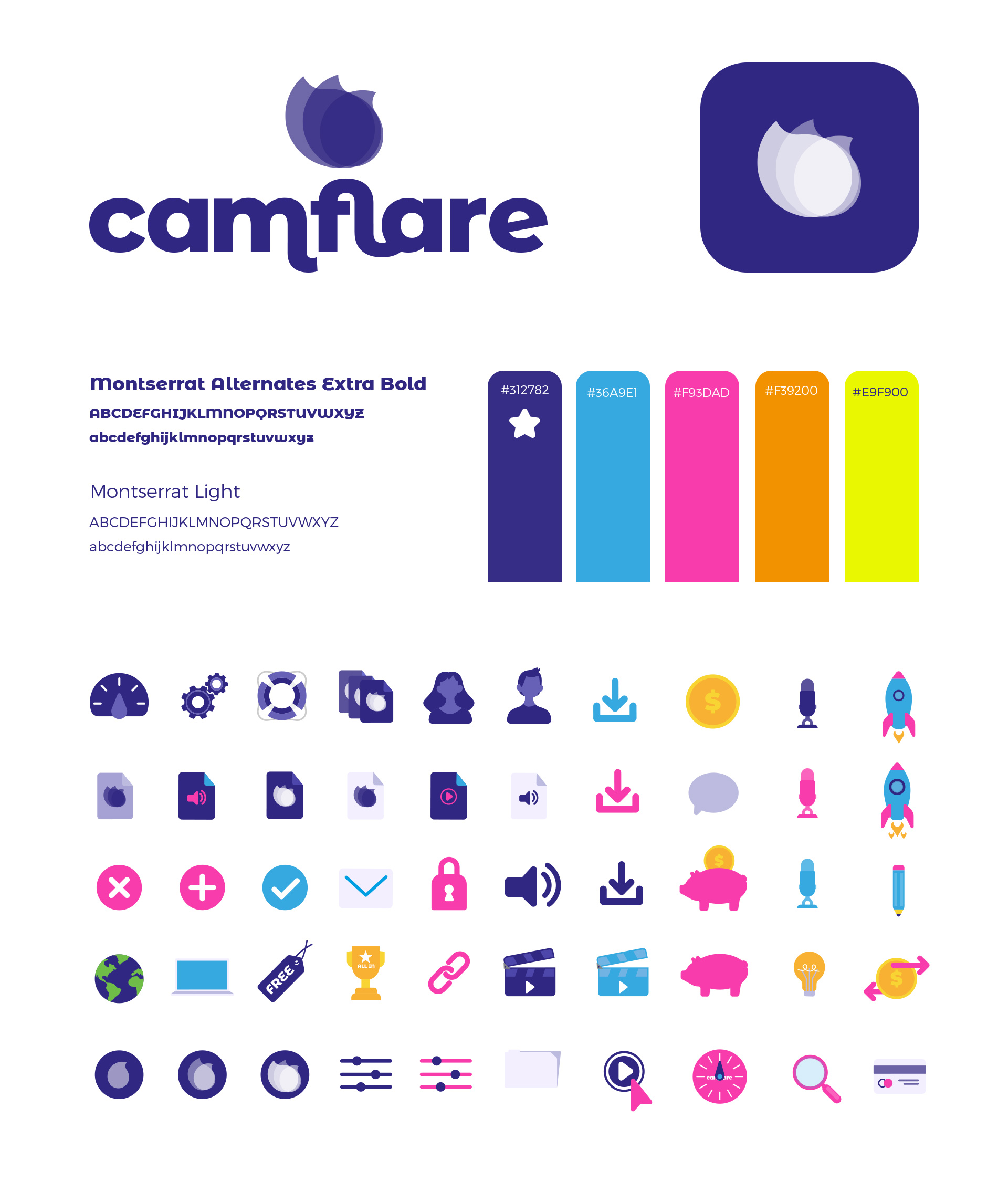 Camflare logo and colours
