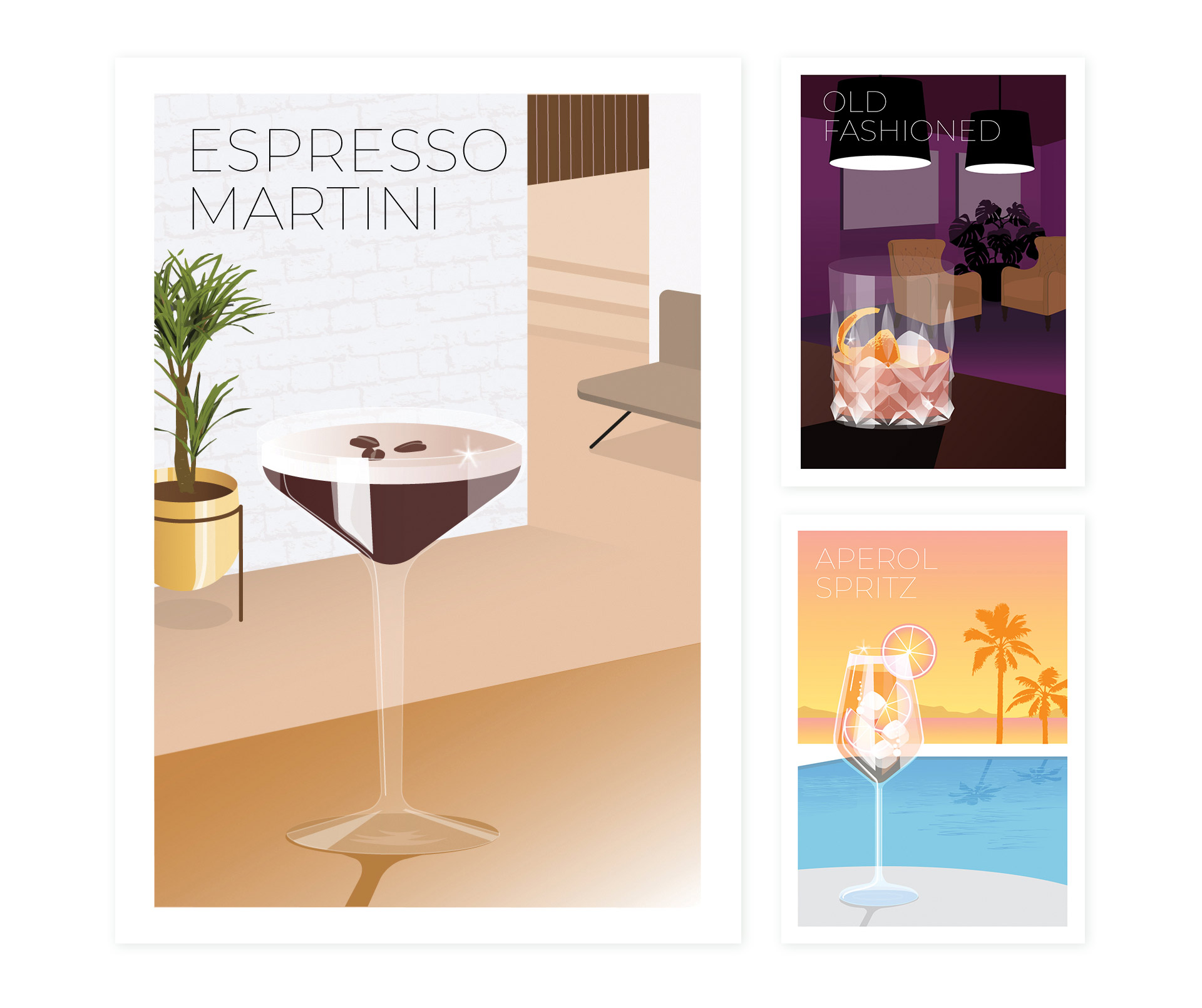 Cocktail illustrations